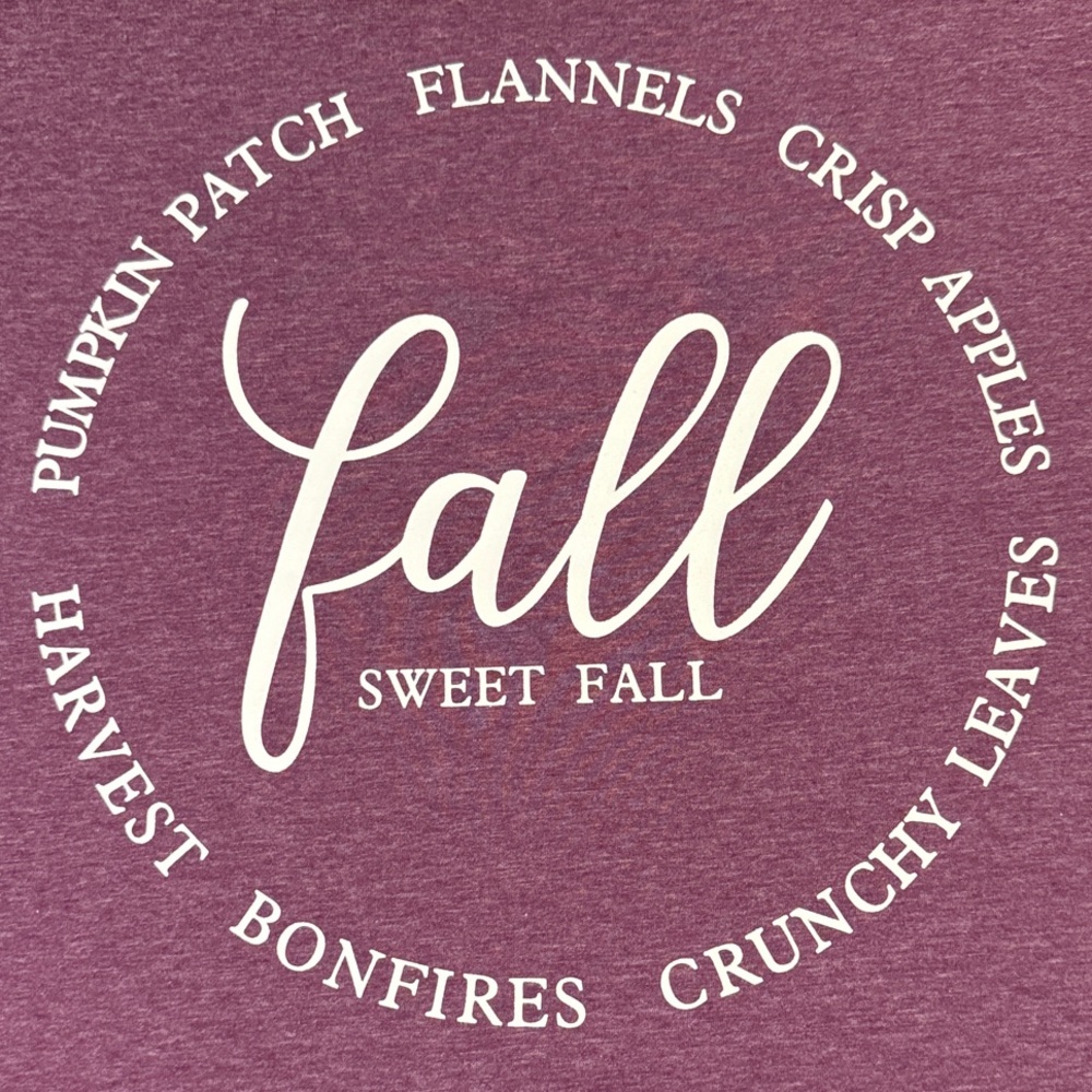 Purple Graphic Tee - Fall Sweet Fall - Size Large - Picture 7 of 7